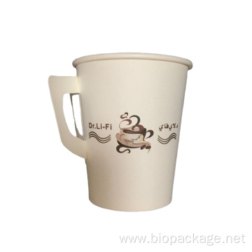 Eco-friendly 7oz with handle kraft paper cups